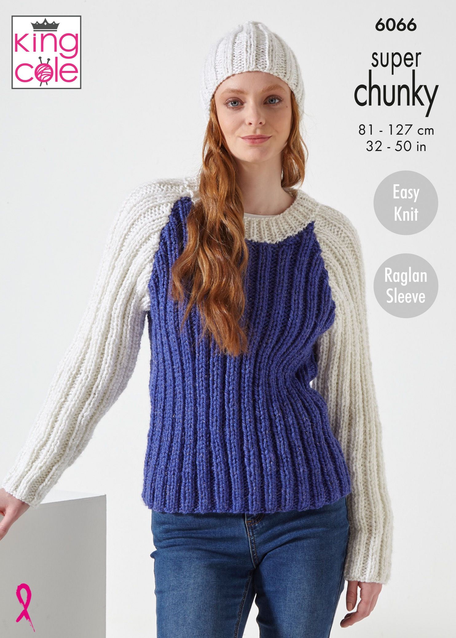 6066 King Cole Adults Polo Neck Sweater and Round Neck Sweater - Super Chunky