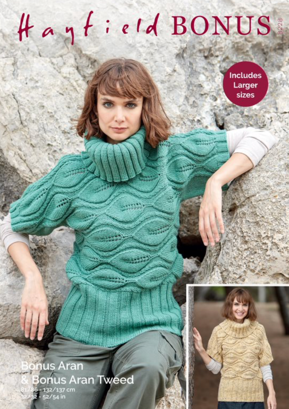 8228 Sirdar Adults Sweater -  Aran Yarn
