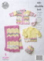 5083 King Cole Babies Lace Blanket, Coat, Cardigan and Hat - Double Knit