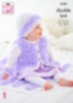 6102 King Cole Baby and Childs Cardigan, Hat and Blanket - Double Knit