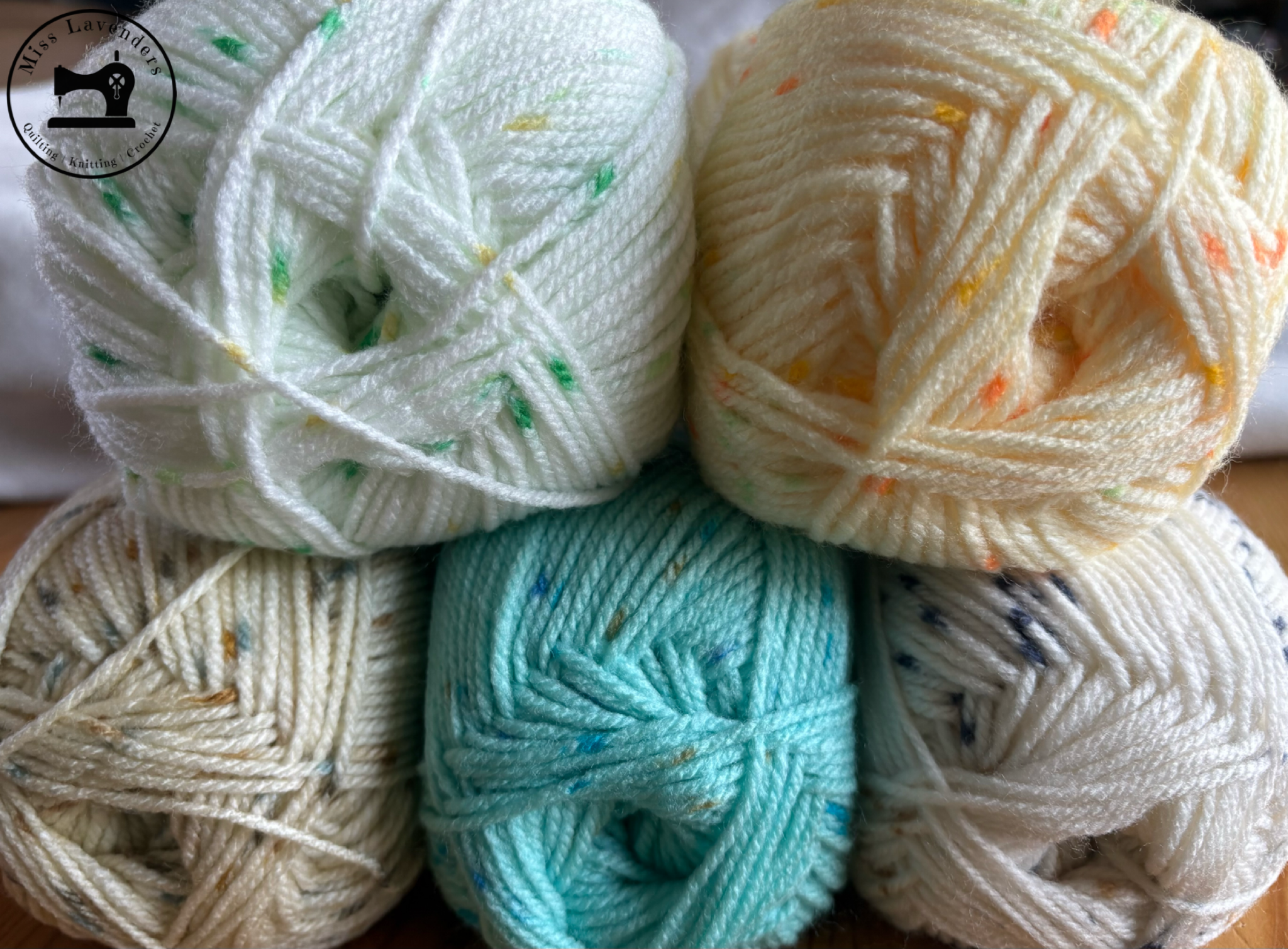 Woolcraft Babycare Spot Prints - 100g Baby Double Knit DK New Colours