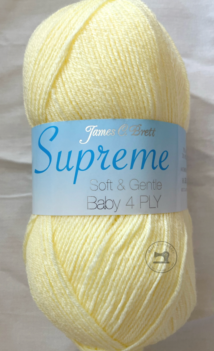 Miniaturbild: James C Brett Supreme Soft and Gently Baby 4ply -  10 Colours lemon yellow baby yellow