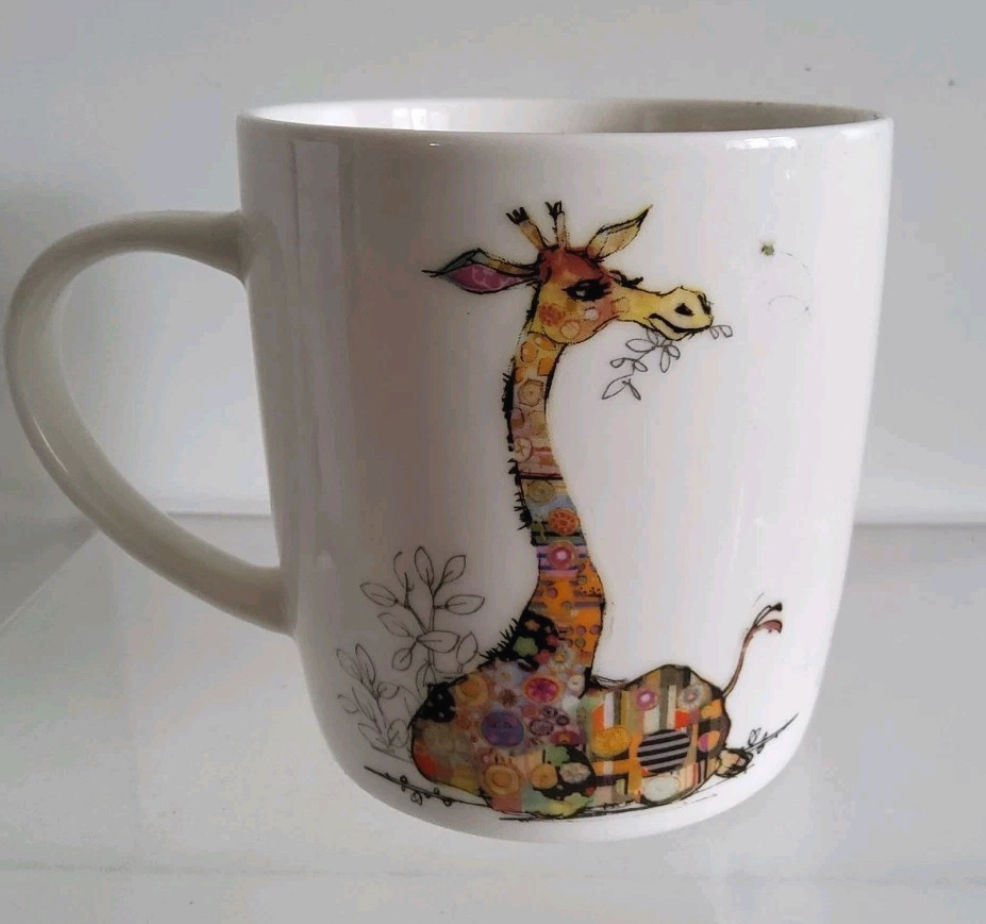Bug Art Collection Gerry the Giraffe - Fine China Mug Gift Boxed - Patchwork