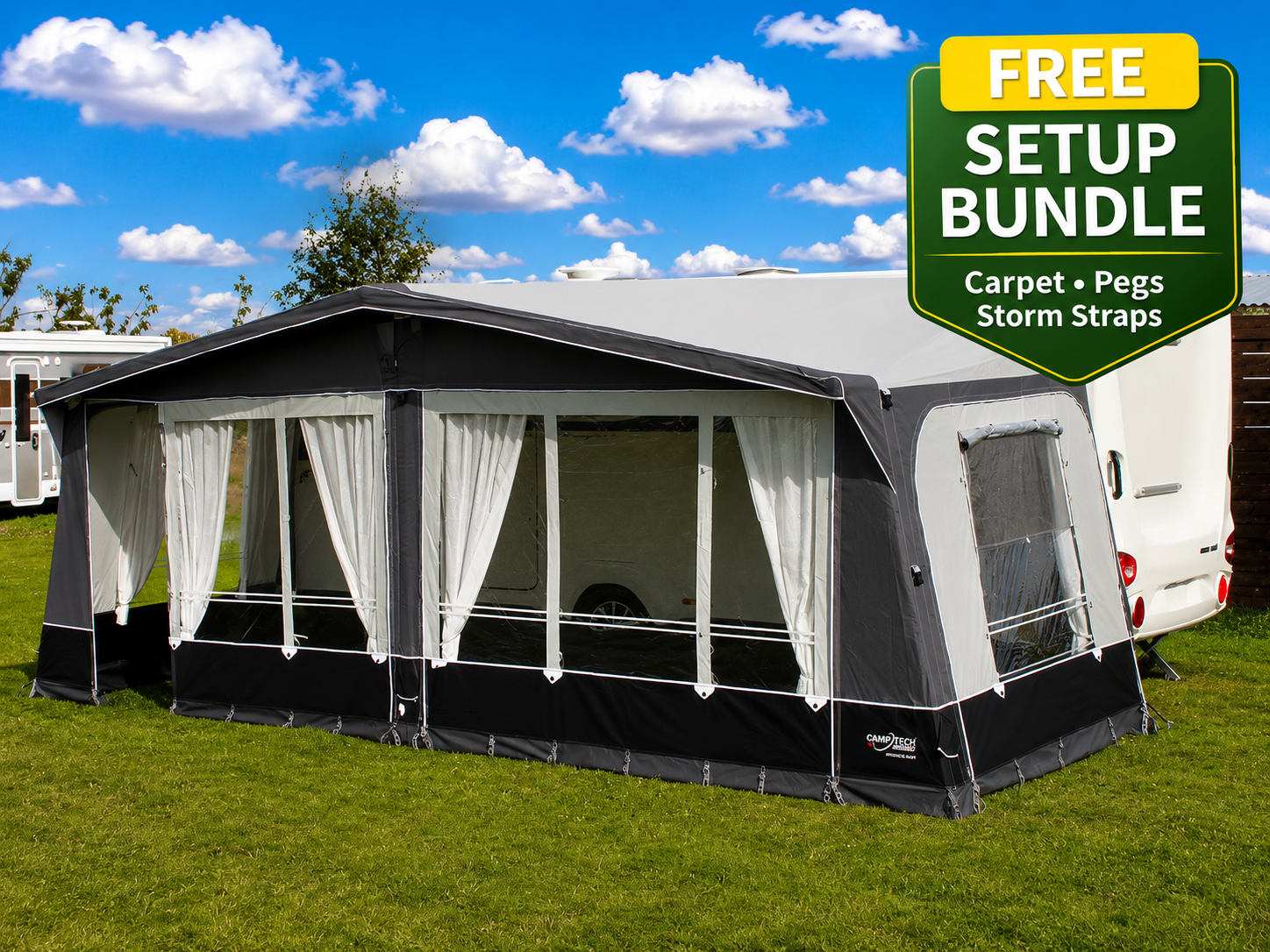 Camptech Kensington Air Caravan Awning + FREE Setup Bundle