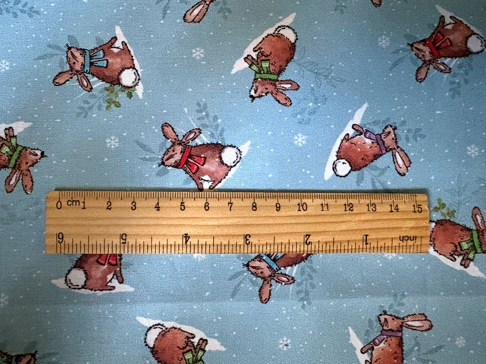Nutex Winter Wonderland Rabbuts 100% Cotton Christmas Fabric