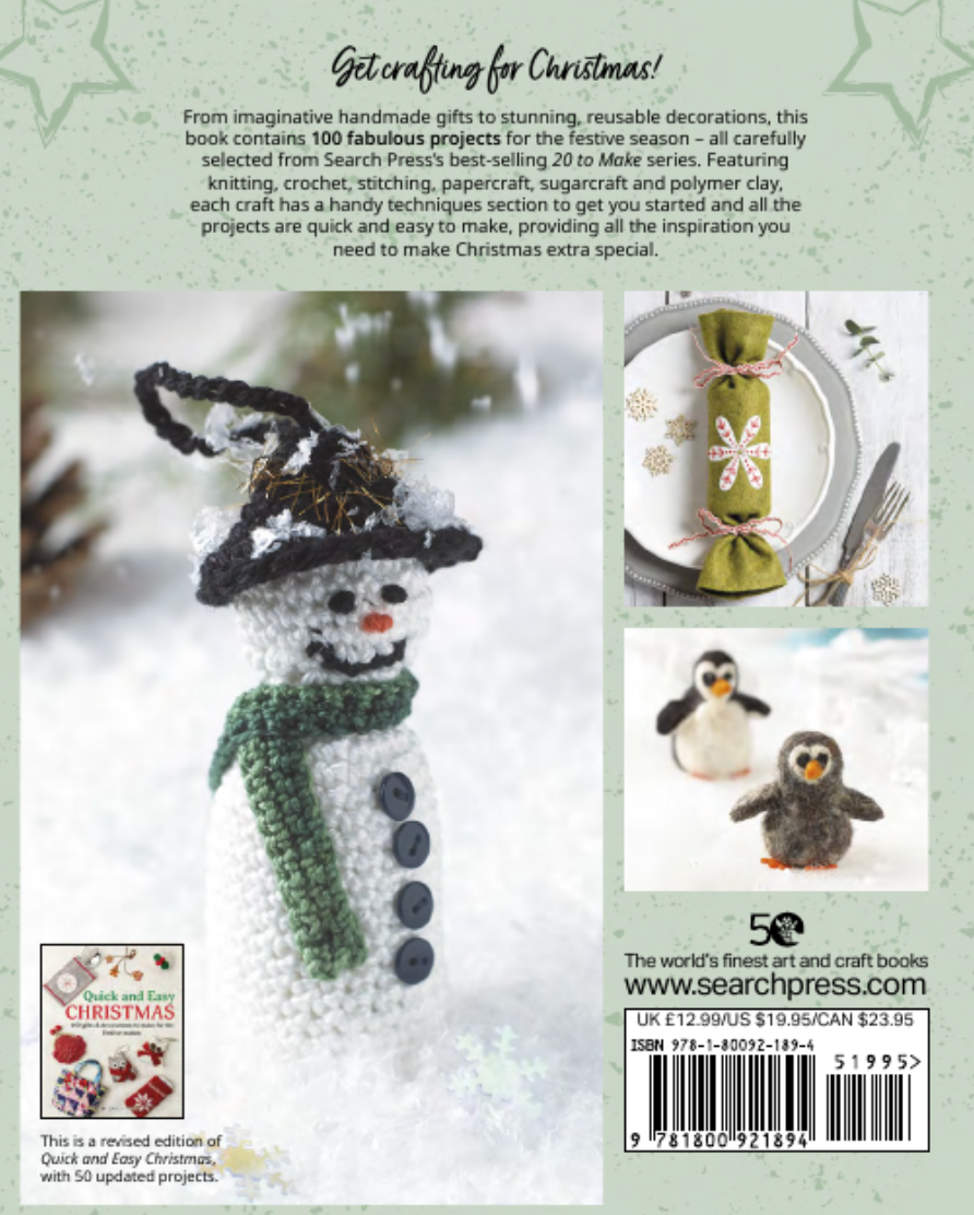 Sīktēls: Christmas Crafts Quick and Easy Book - 100 Projects Crochet, Knitting, Stitching paper crafts