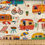 Miniaturbild: Get Away Camping Themed Cotton Fabric by Nutex -  Cream Background
