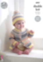 4997 King Cole Babies Cardigans, Sweater and Hat - Double Knit