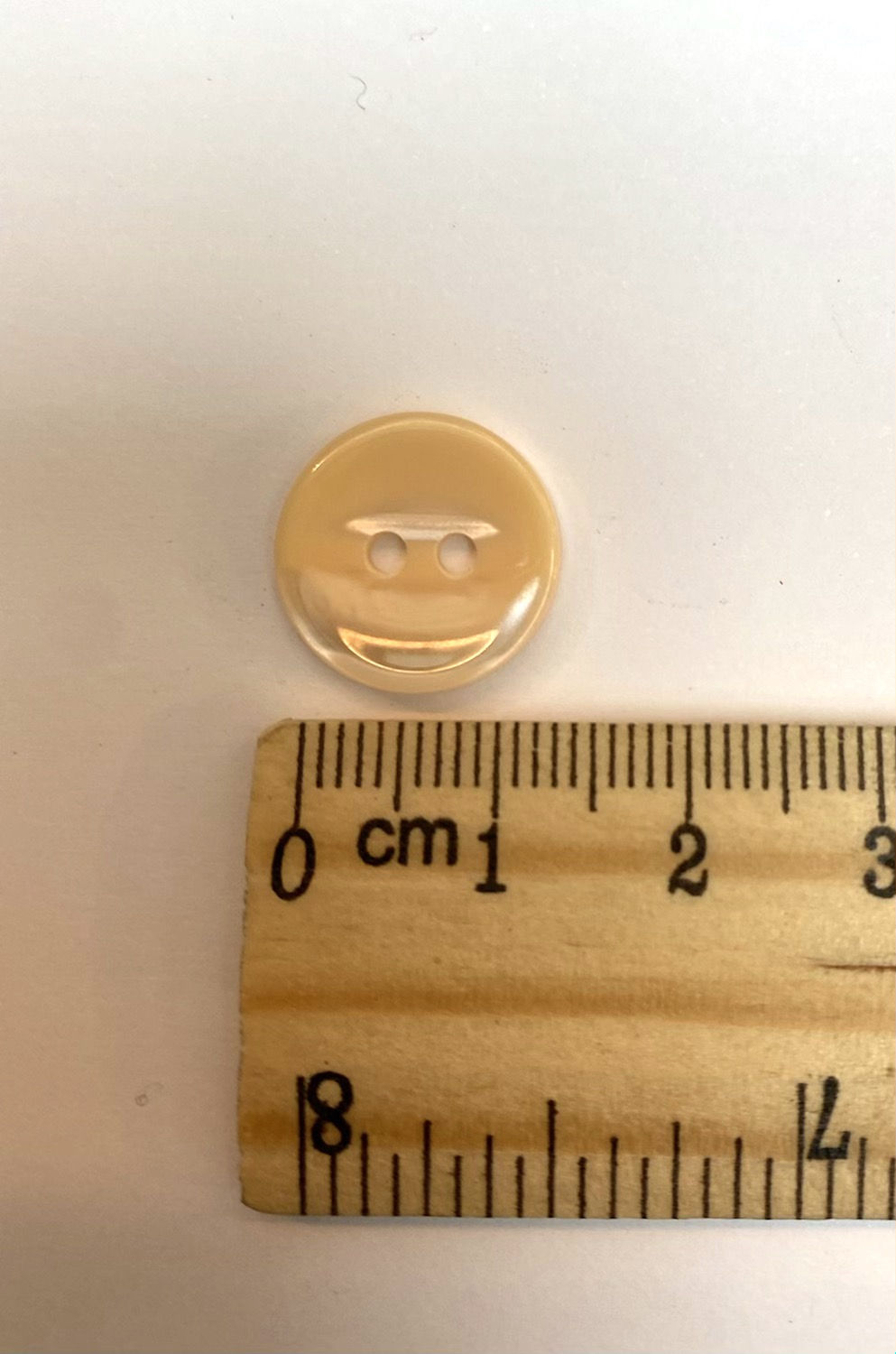 Cream Two Tone Round Buttons - 13mm