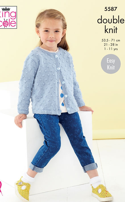 5587 King Cole Childrens Cherished Cardigans - Double Knit