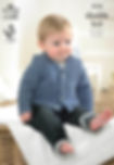 4154 King Cole Babies Waistcoat, Sweater and Cardigan - Double Knit