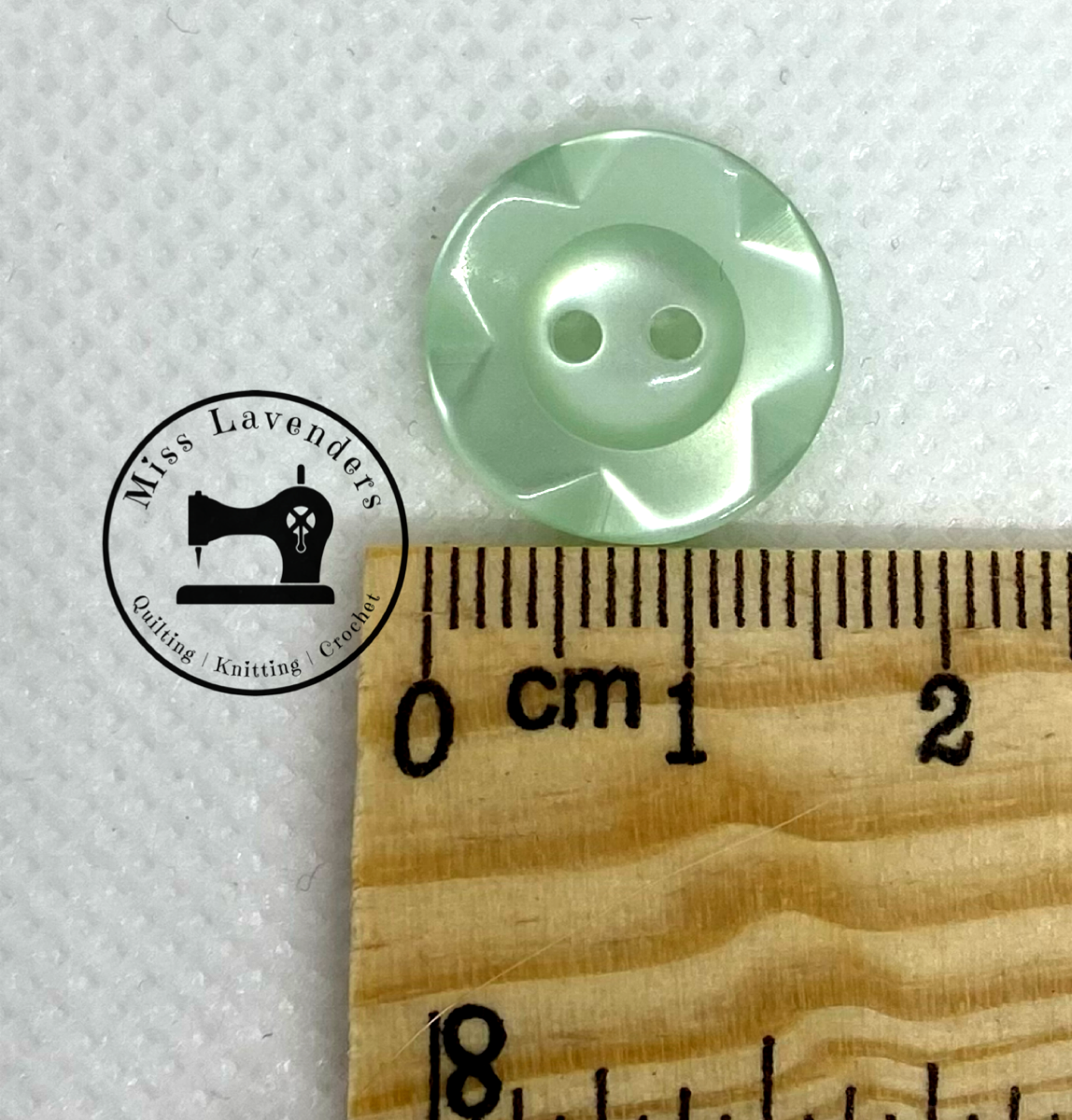 Mint Green Fruit Gum/Wheel Button 16mm