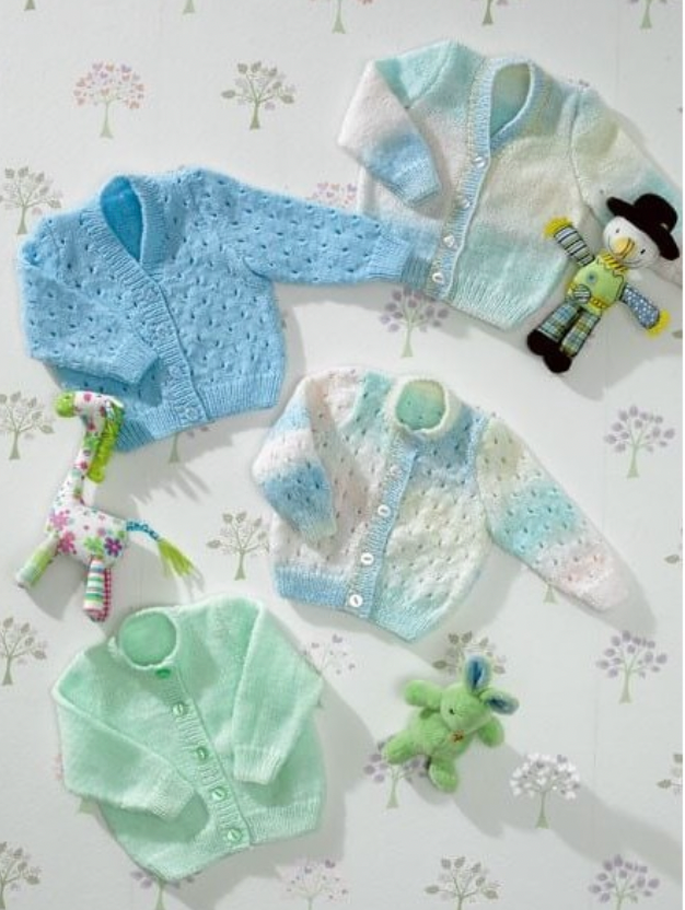 JB025 - James C Brett Baby Cardigans - Double Knit
