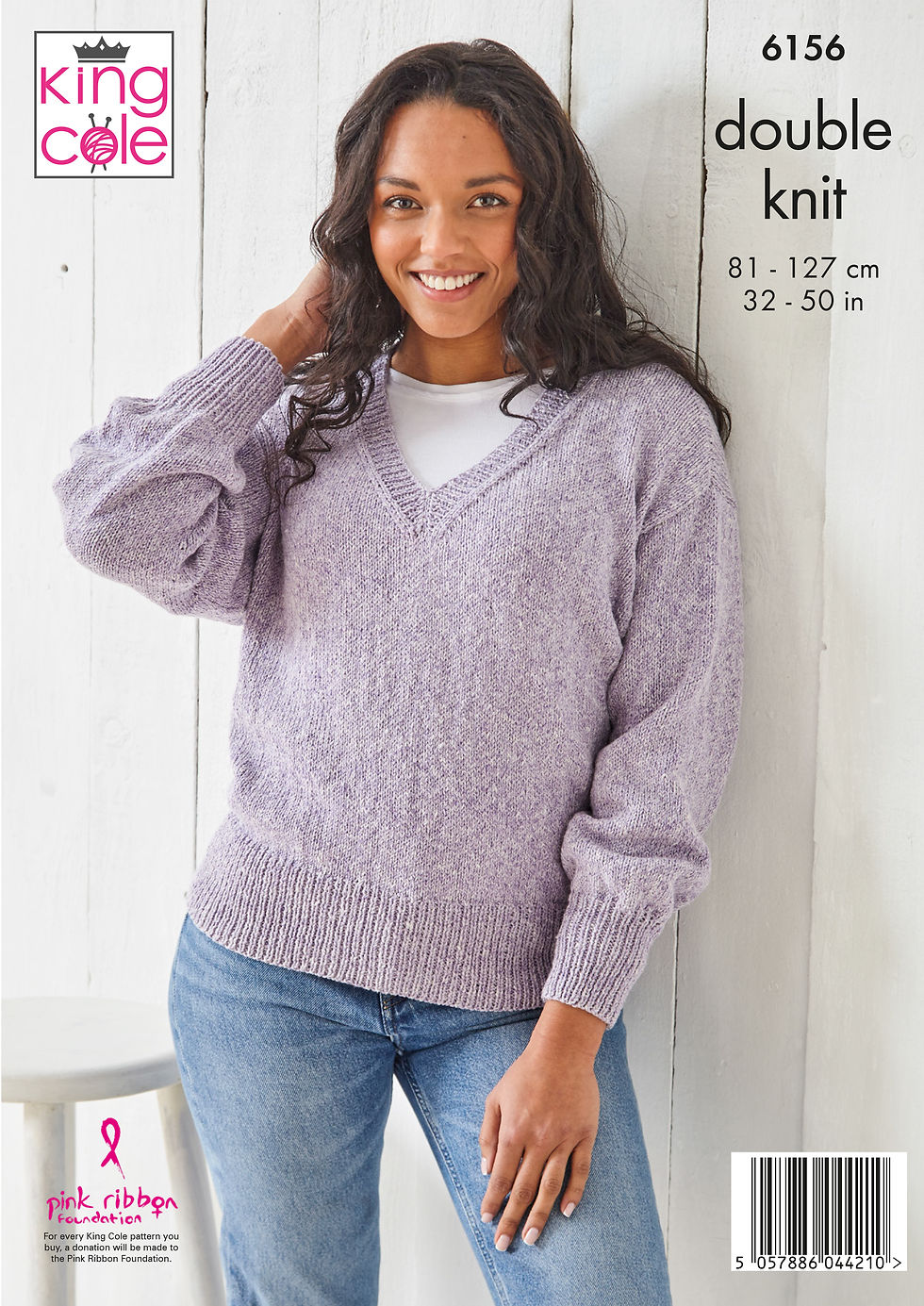 6156 King Cole Adults Sweater and Tank Top in Denim  Double Knit DK