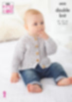 6058 King Cole Baby Cardigans Round and V Neck and Sweater - Double Knit