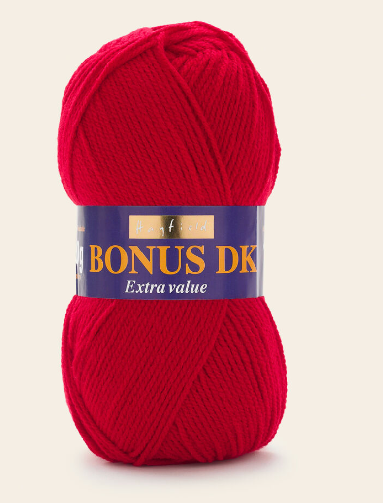 Hayfield Bonus DK – Stitch With Love Bundle of 6 Signal Red