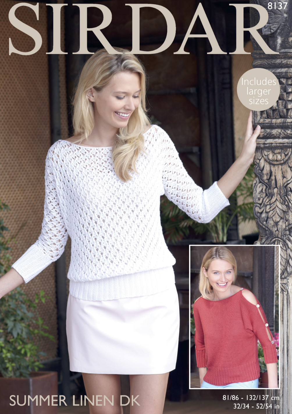 8137 Sirdar Adults Sweaters - Double Knit DK