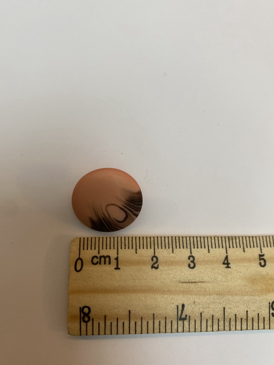Pink Round Buttons with Black shading - Shank-  19mm