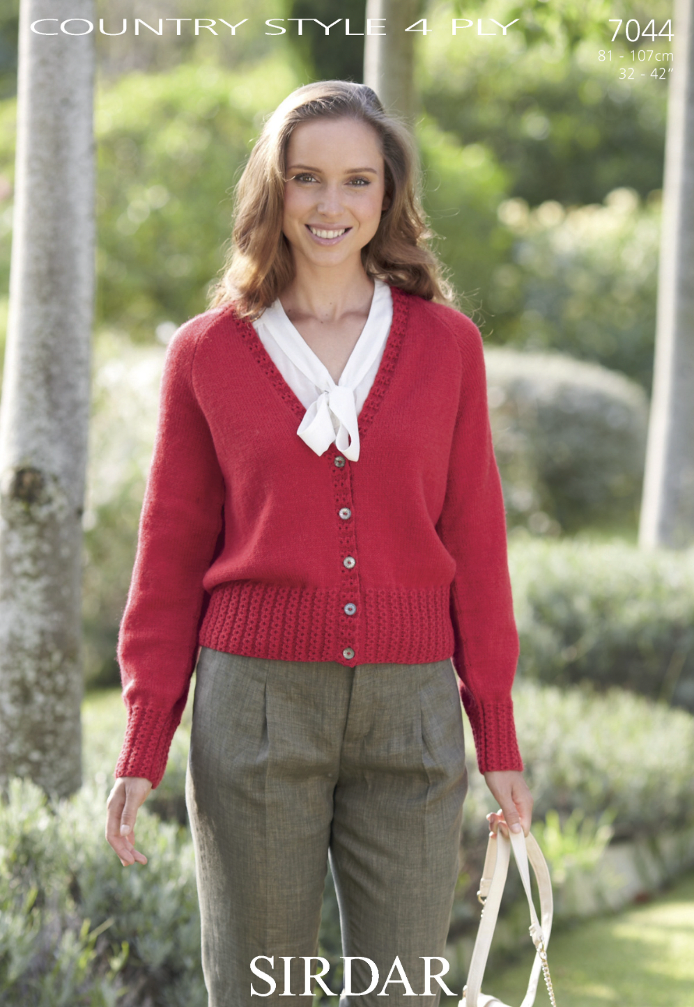7044 Sirdar Adults Cardigan 4 PLY Yarn