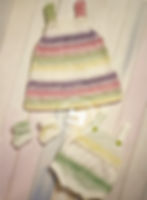 JB805 James C Brett Babies Childrens Romper, Dress, Bootees - Double Knit