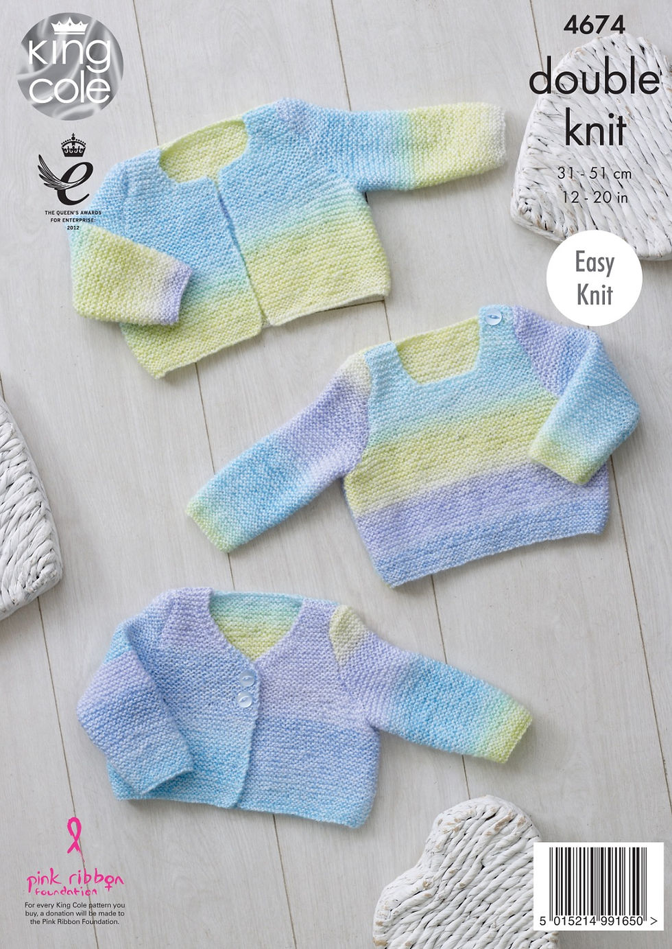 4674 King Cole Premature Babies Cardigans and Sweater - Double Knit