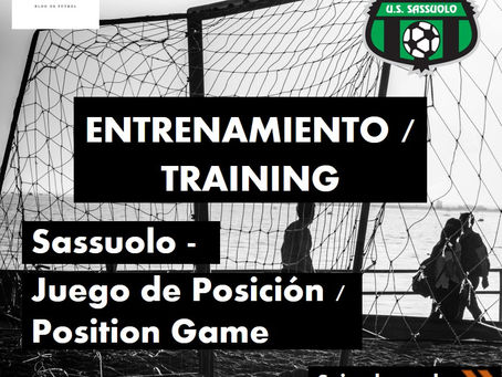 Sassuolo's Training Proposal - Occupy the space left by the defender