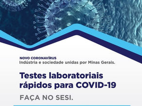 SESI Ipatinga oferta testes para identificação da Covid-19 para a população