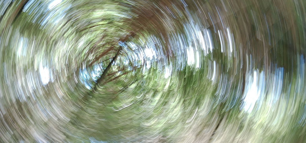 Point of view a person during a vertigo attack, everything they see seems to be spinning.j