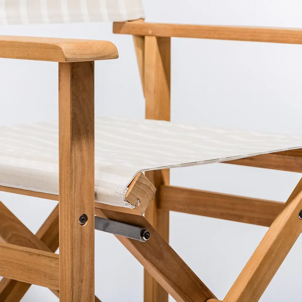 Thumbnail: THE DIRECTORS CHAIR - TABLE HEIGHT - MONACO NATURAL STRIPE