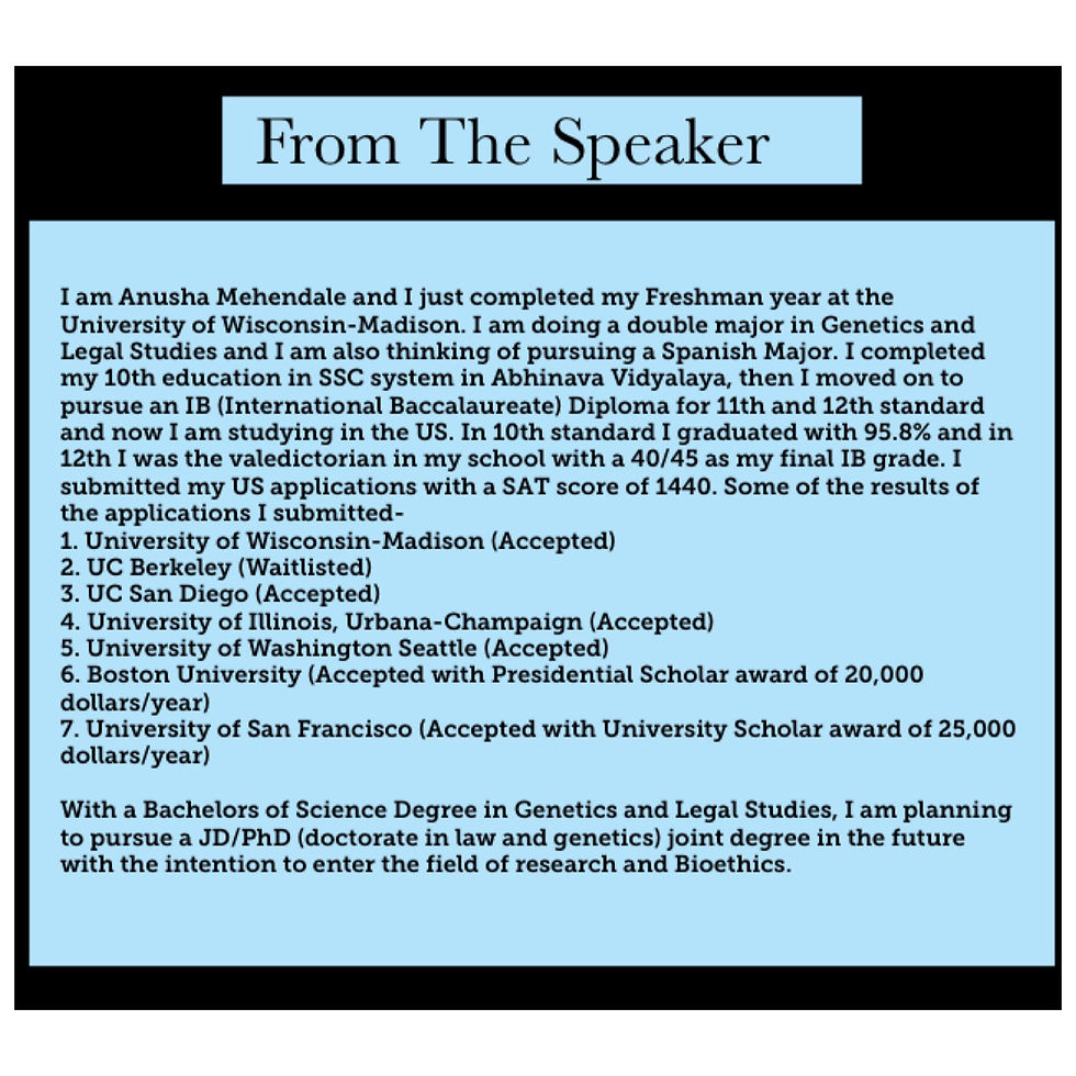 About the Speaker!