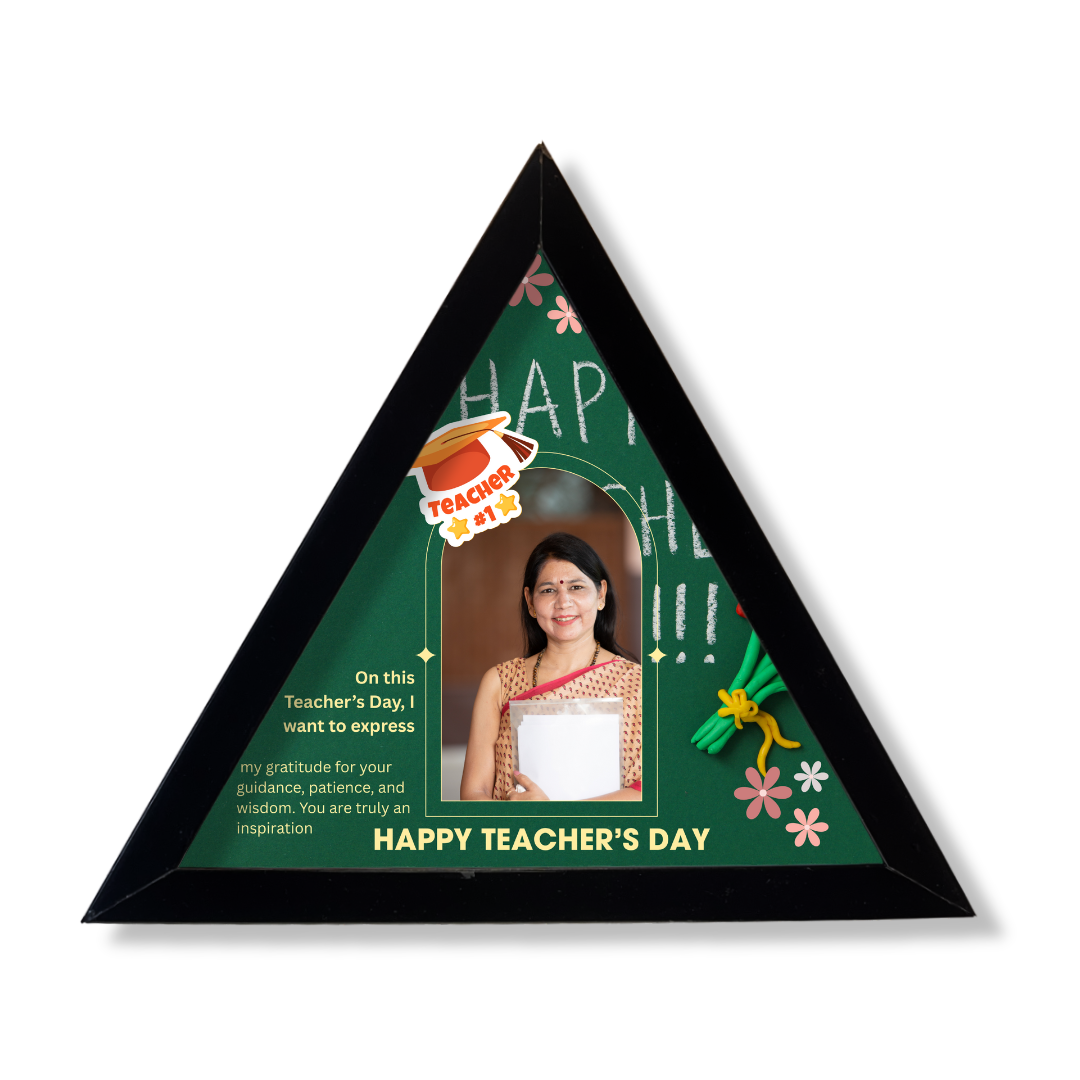 Teacher Appreciation Gift – Triangle Frame with Personal Touch