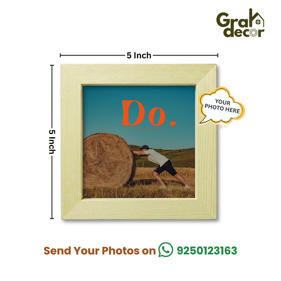 Thumbnail: Mini Decorative Frame – 5x5 Tabletop Gift in Brown Finish