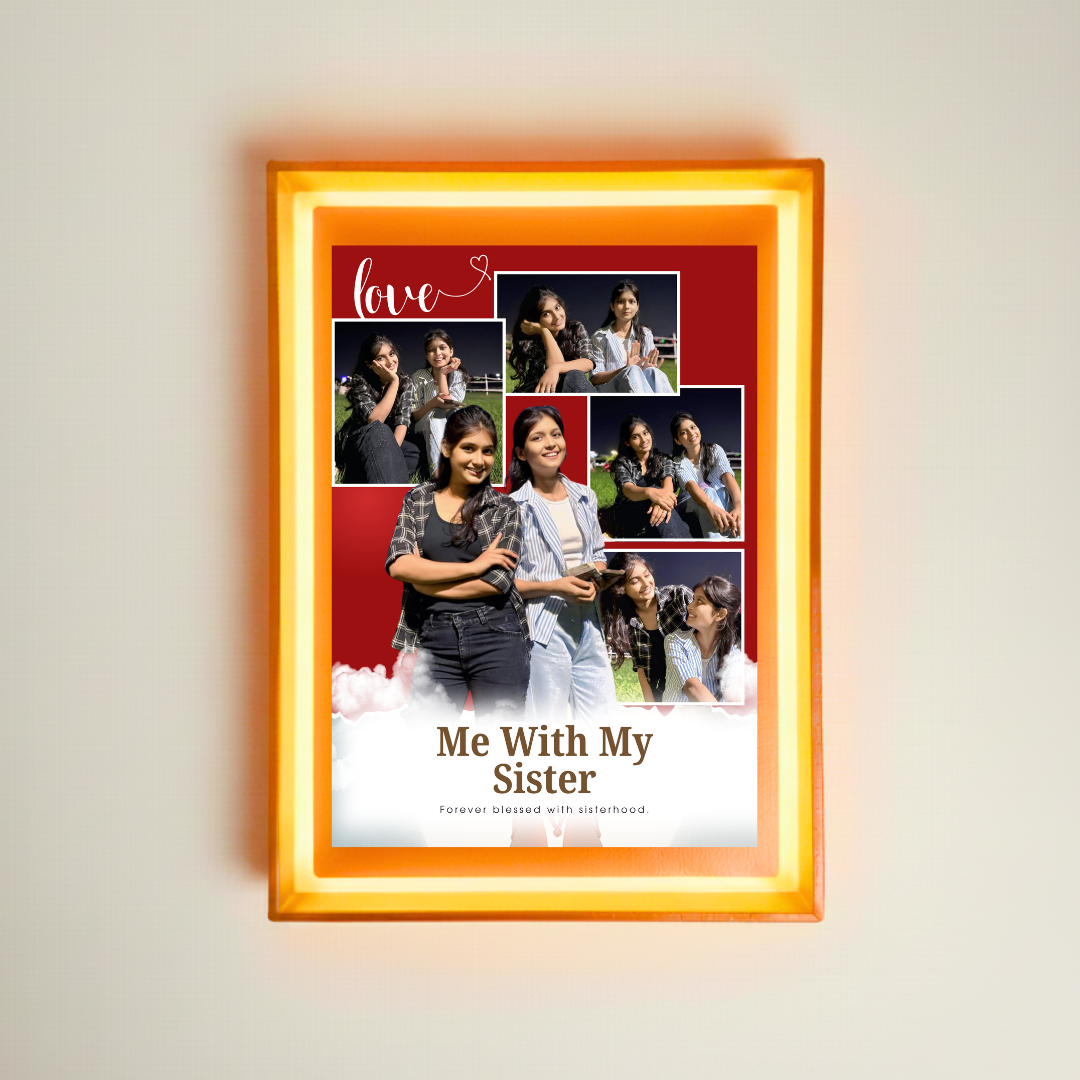 Decorative Float Frame for Sister – 12x8 inch Gift