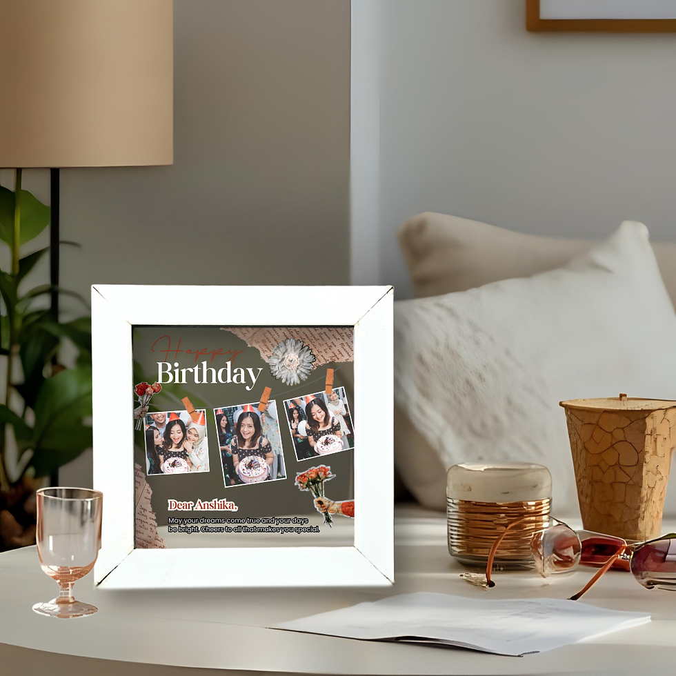 Thumbnail: Happy Birthday Mini Frame – Transparent Gift