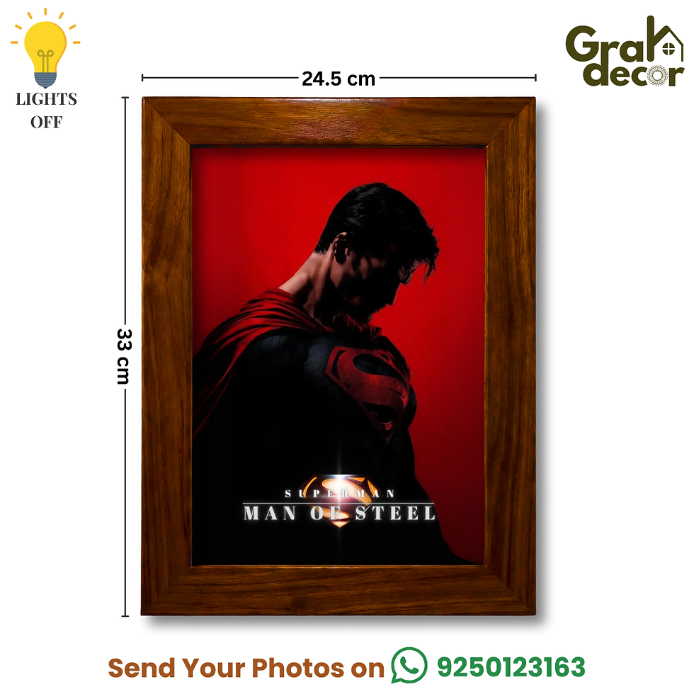 Thumbnail: Super Hero Wooden Shadow A4 Photo Frame