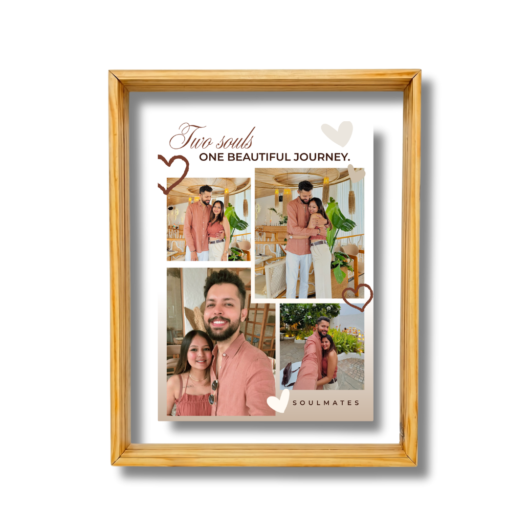 Transparent White Frame – Romantic Love Theme (12x8 inch)