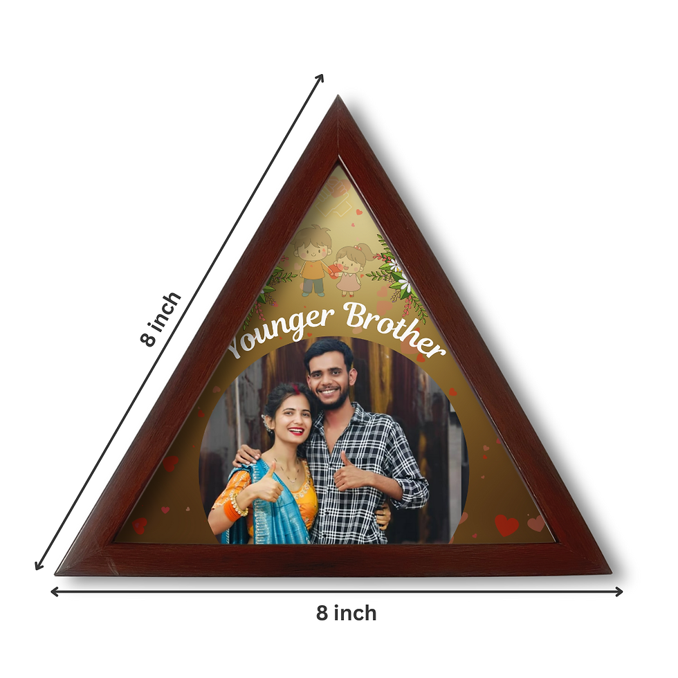 Thumbnail: Triangle Photo Frame for Brother – Customize Gift for Raksha Bandhan