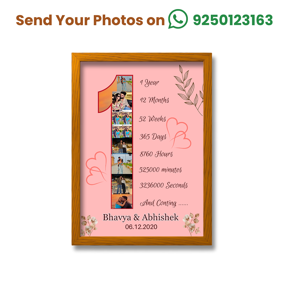 Thumbnail: Love Story Frame – Customised Anniversary Gift in A4 Size