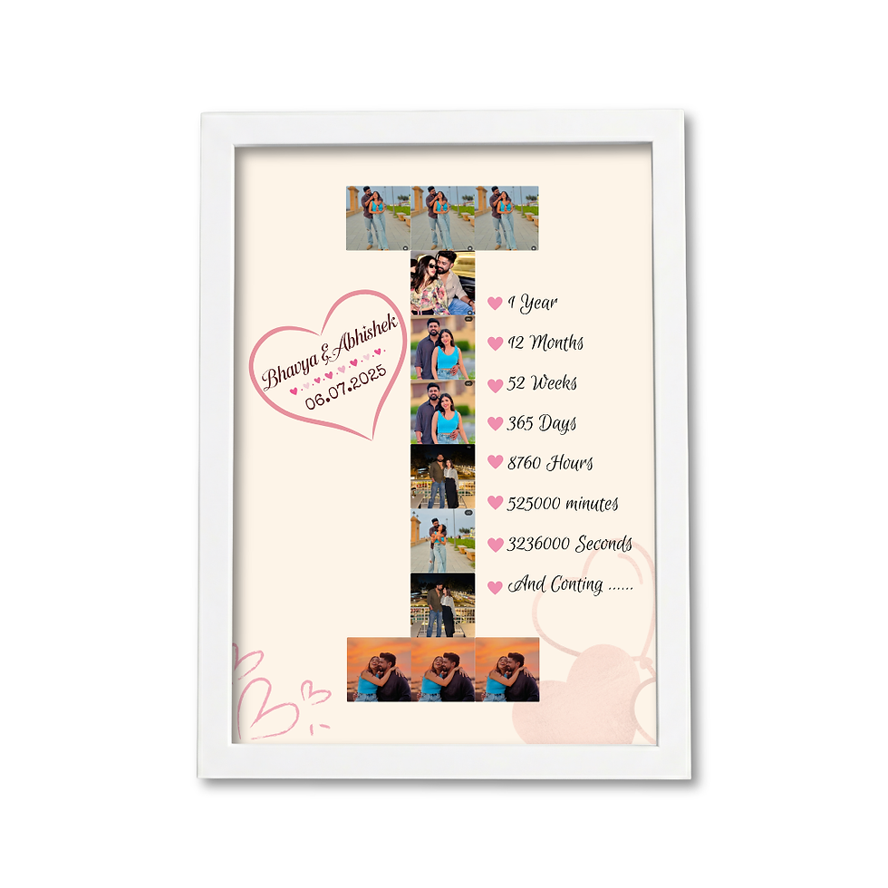 Thumbnail: Personalized Love  Anniversary A4 Photo Frames Customized Wall Frame for Home