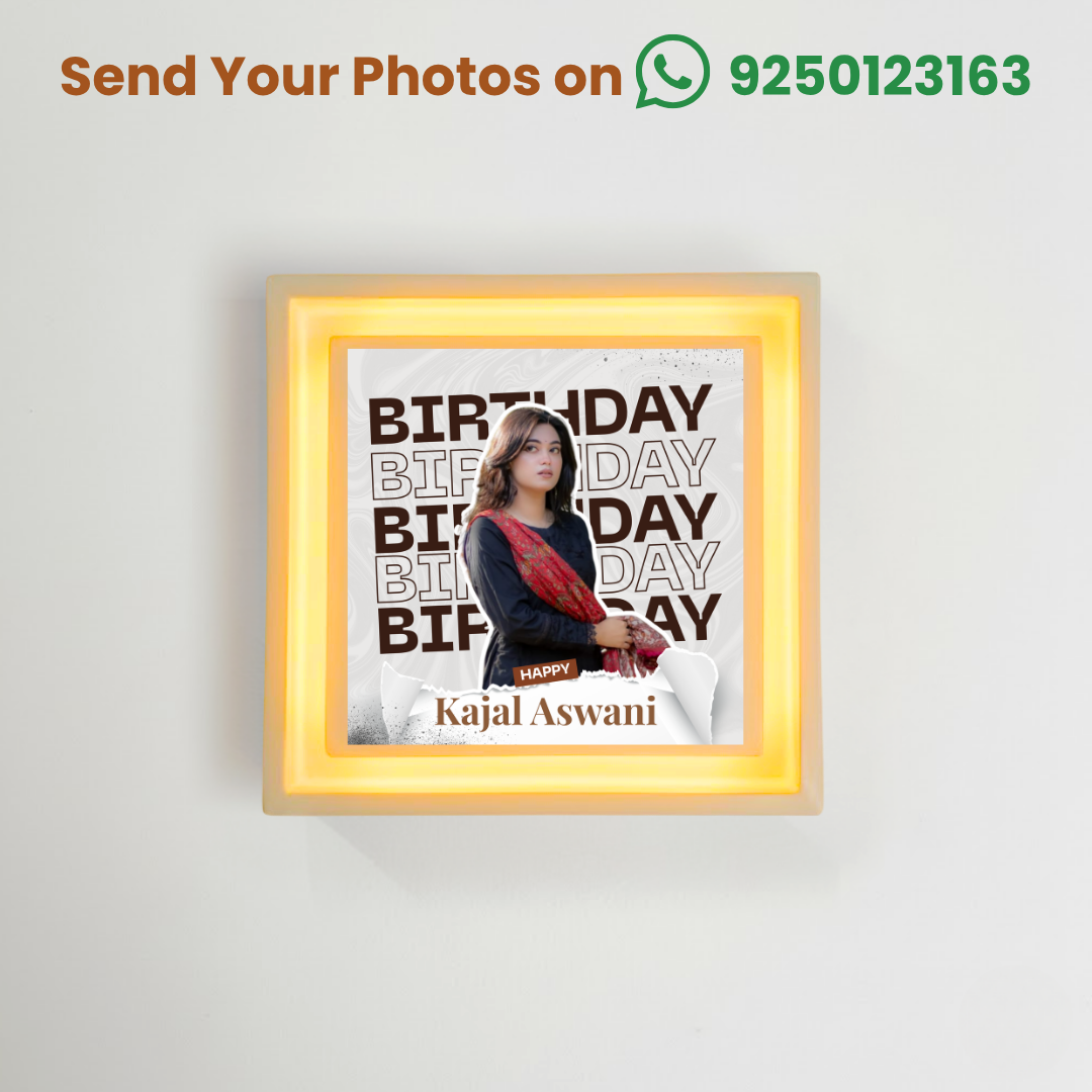 Mini Float Frame for Birthday – 5×5 Wooden Keepsake