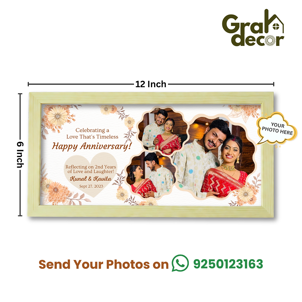 Thumbnail: Customise Landscape Frame for Wedding Anniversary Memories
