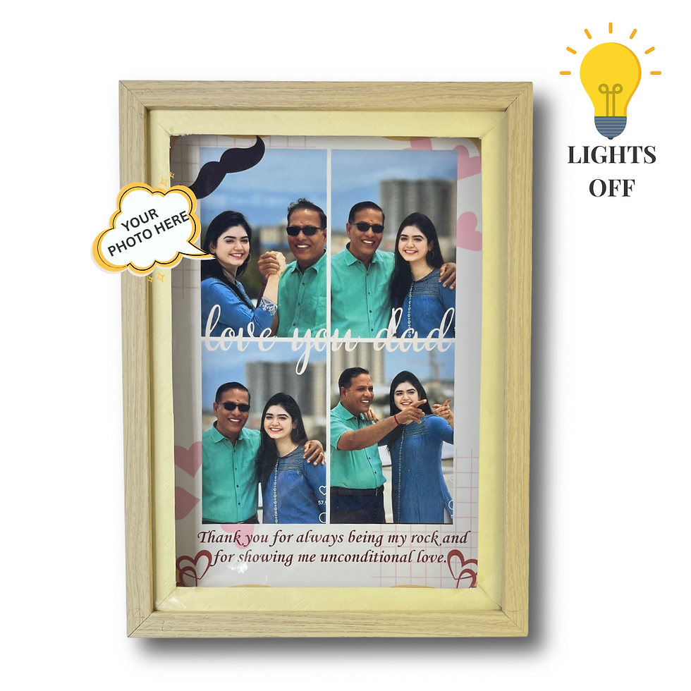 Thumbnail: Dad’s Memory Shadow Box – Personalized A4 Frame in Brown Finish