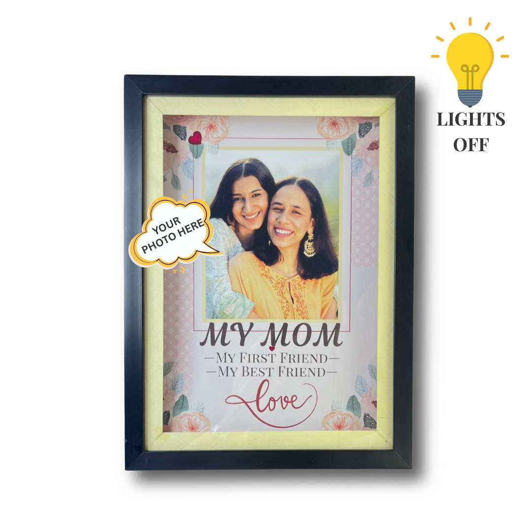 Custom Shadow Box Frame for Mom – A4 Size Personalized Gift in Black