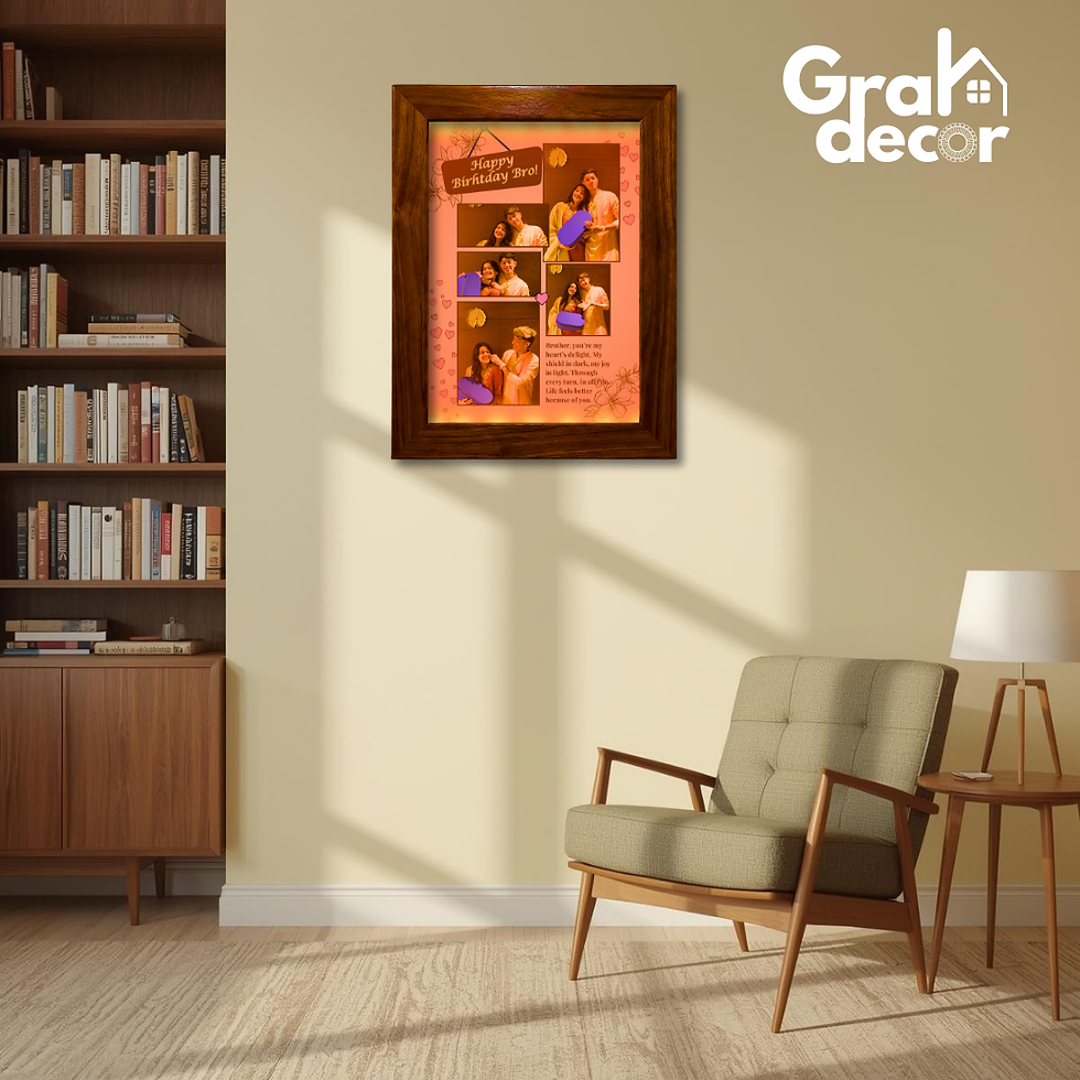 Thumbnail: Bro Vibes Wooden Shadow A4 Wall Decor