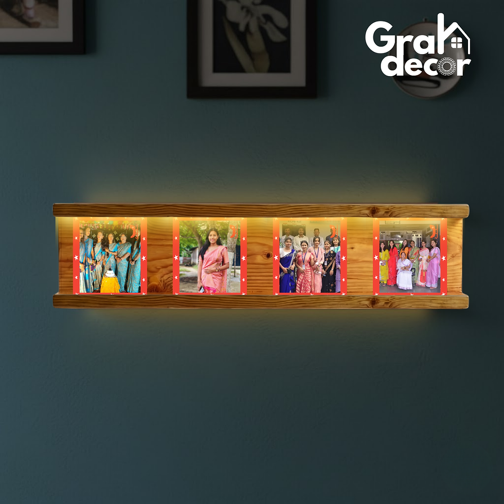 Thumbnail: Best Teacher 4 Pic Illuminated Wooden Polaroid Display