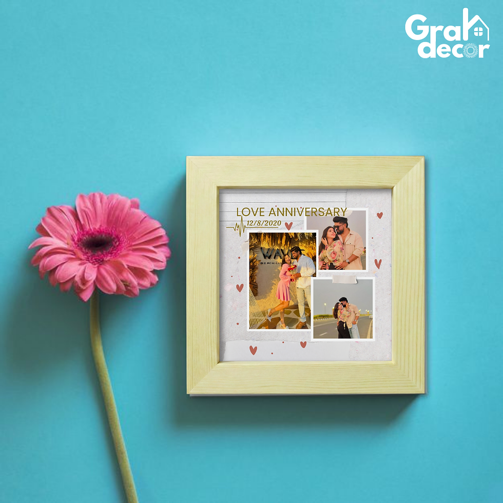 Thumbnail: Mini Frame – Love Anniversary Gift in 5x5 Black