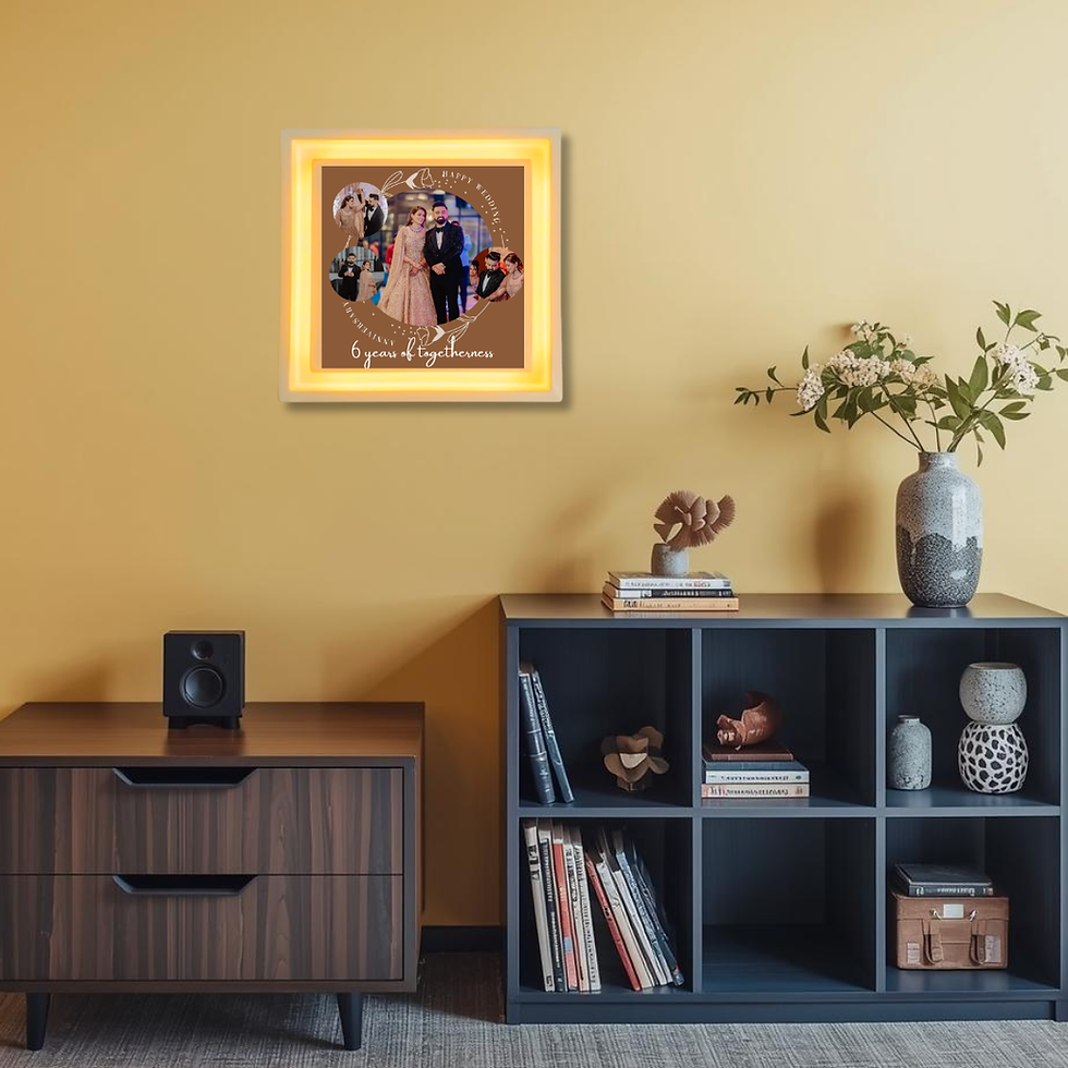 Thumbnail: Stylish Mini Float Frame for Anniversary – Wooden 5×5 Gift