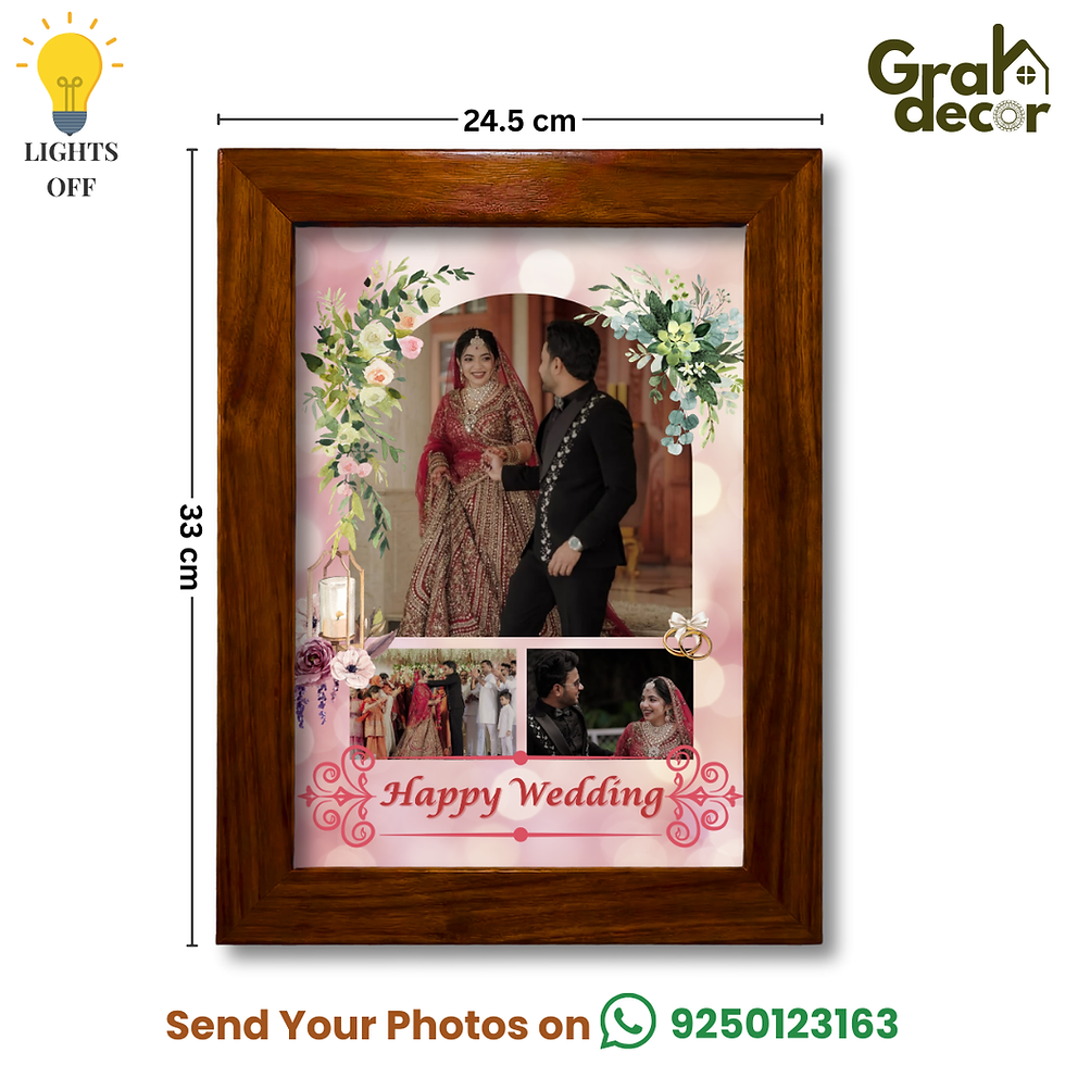 Thumbnail: Bride Groom Keepsake Wooden Shadow A4 Frame