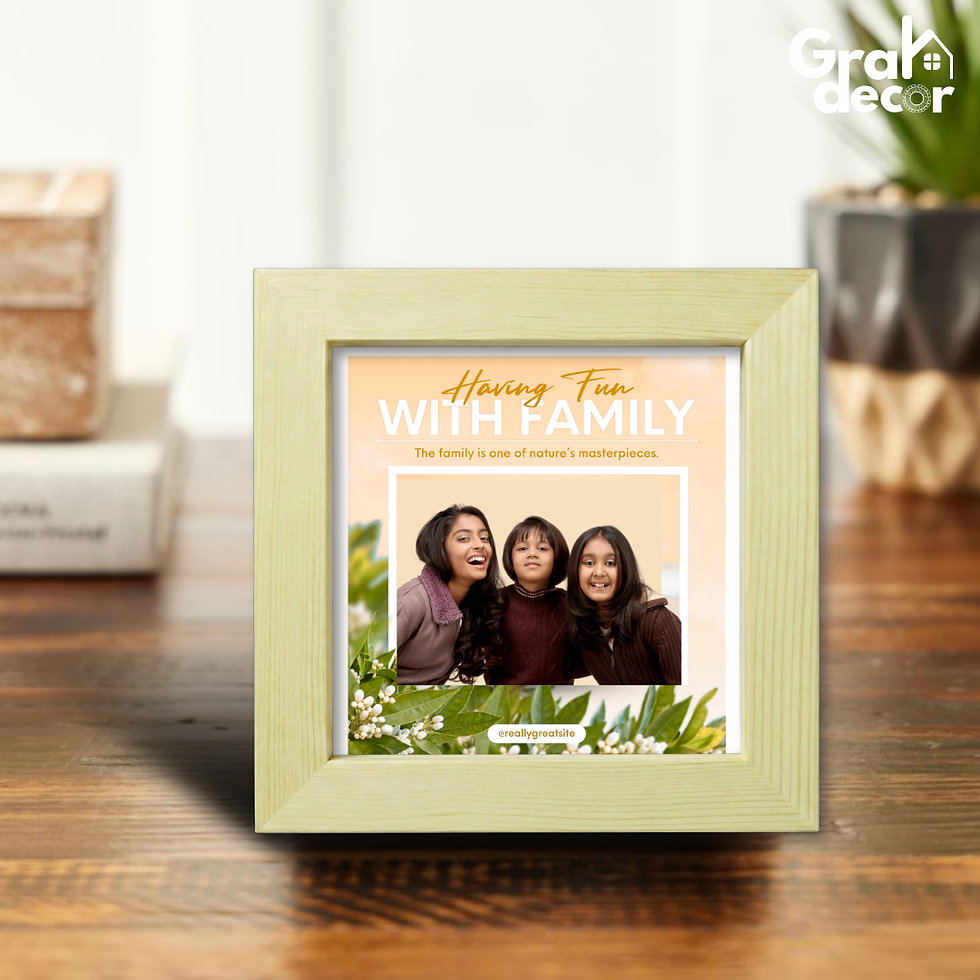 Thumbnail: Mini Frame for Family – 5x5 Collage in Black Wood