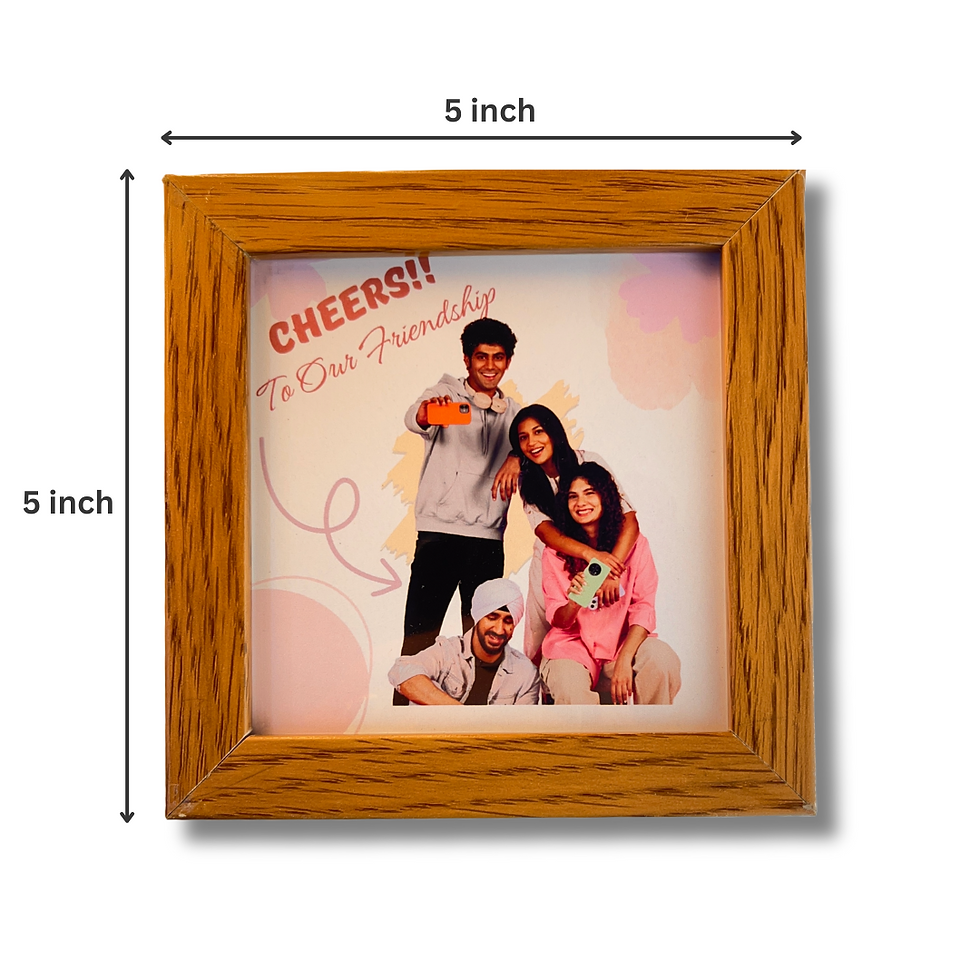 Thumbnail: Mini Frame for Best Friend – Custom 5x5 Size (Black)